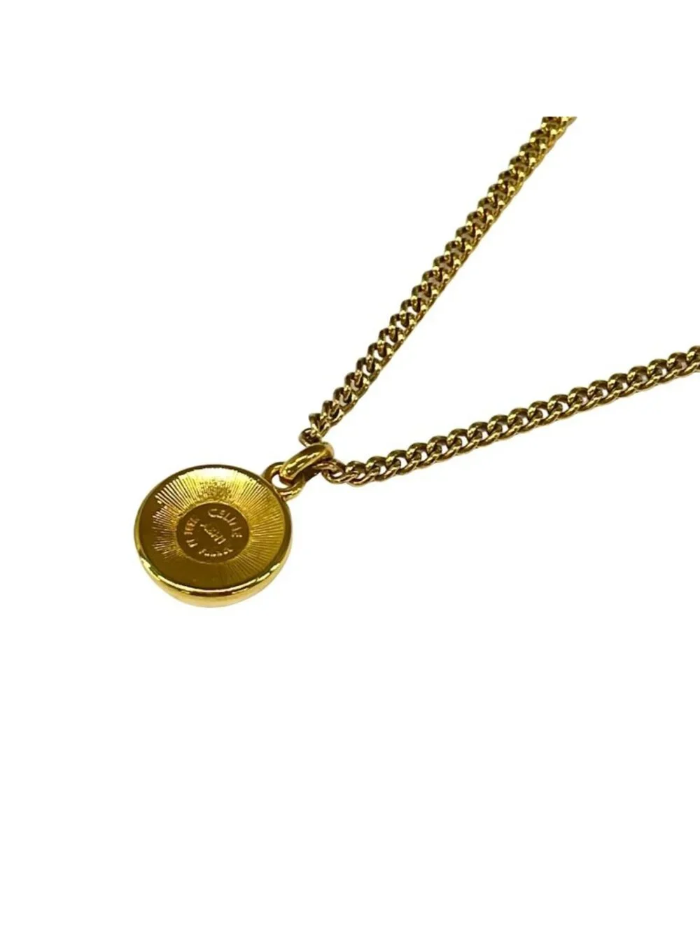 Celine Necklace Ivory Gold Faux Pearl